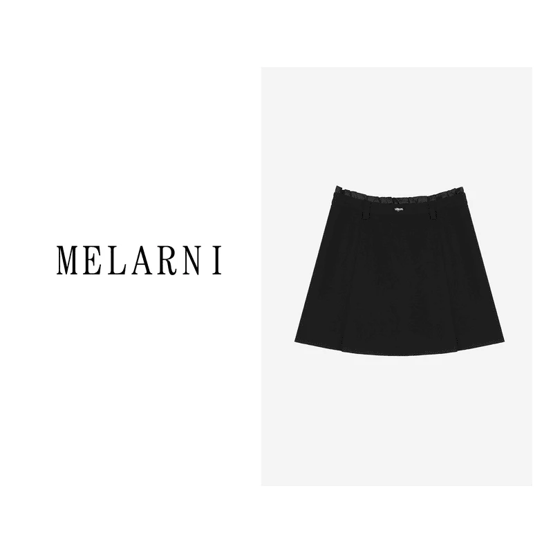 【MELARNI】舒适时尚简约百搭气质半裙MLN10508