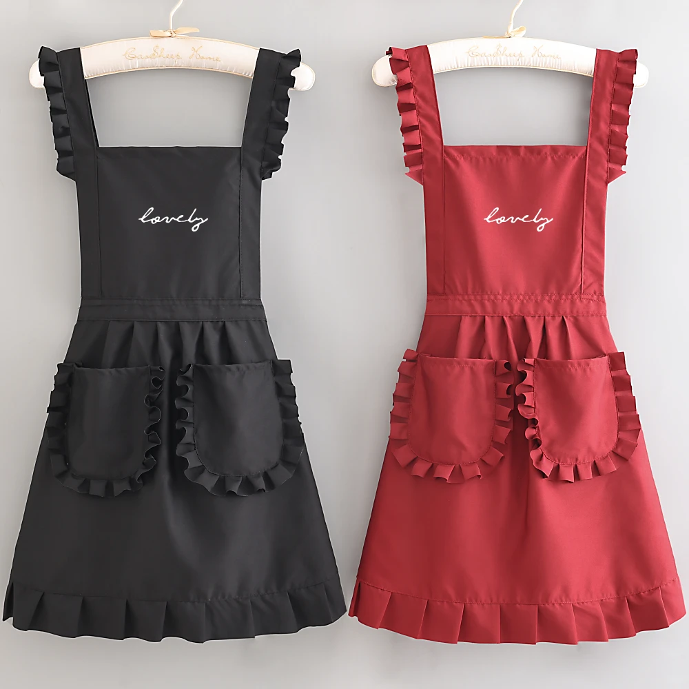 简约围腰防油耐穿成人围裙厨房干活做饭罩衣可定制logo印字工作服