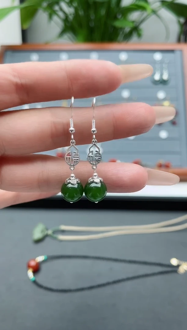 【闪购商品】玛瑙/玉髓耳饰银S925镶嵌032