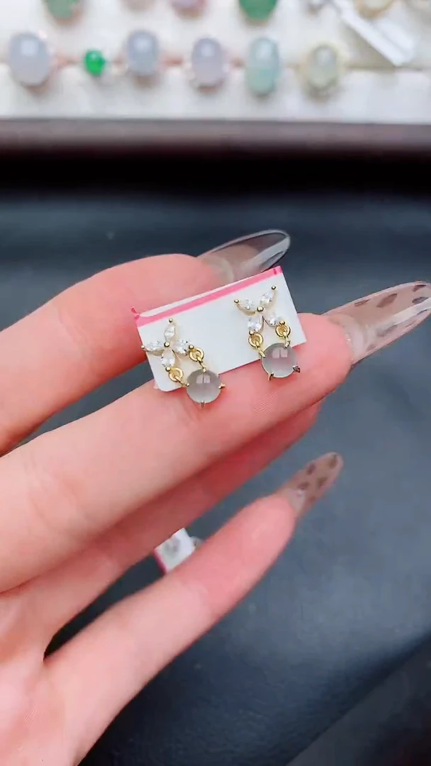 银S925镶嵌戒指翡翠...