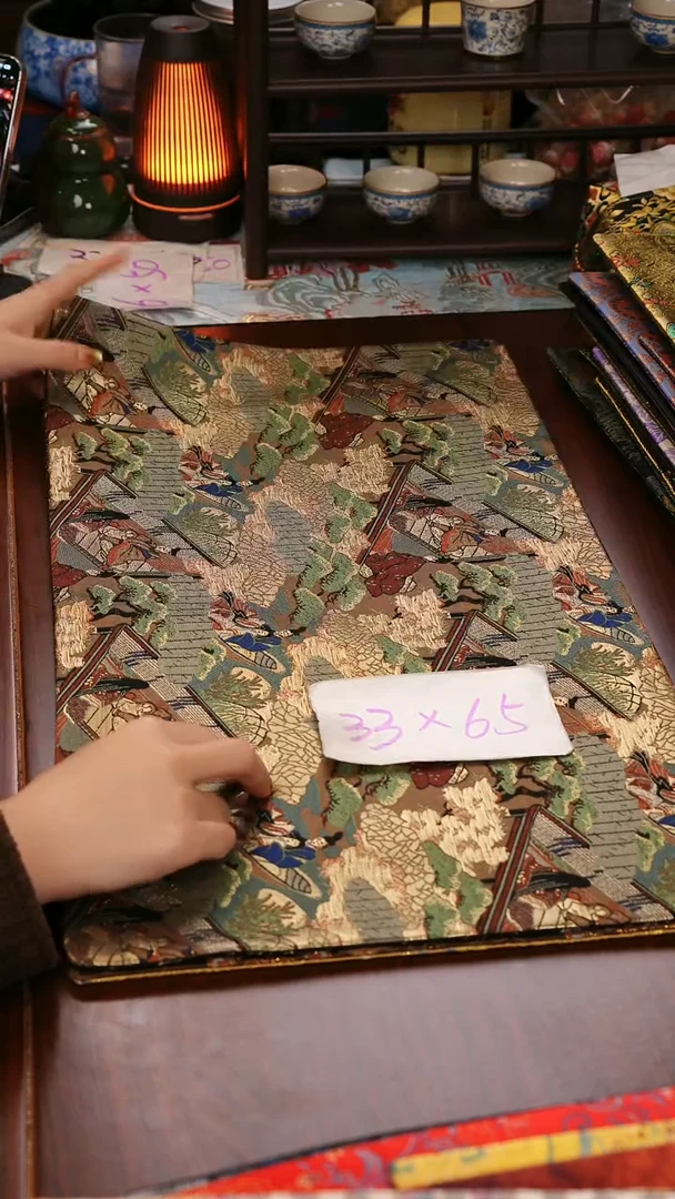 【福利梦浮桥双面】中国风干泡织锦茶席33*65