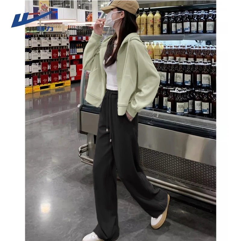 回力运动套装春秋2025新款流行炸街显瘦高级感卫衣阔腿裤两件套L