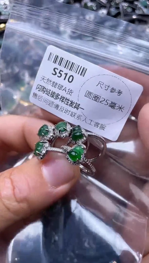 【闪购商品】翡翠颈饰未镶嵌S510戒指 多样性发其一