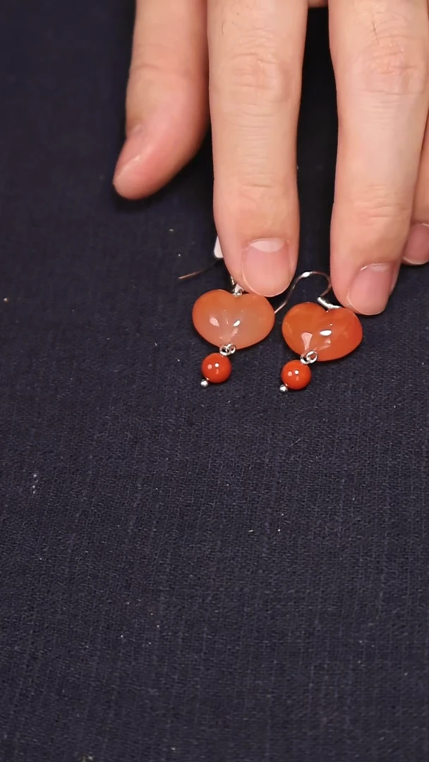 未镶嵌定制南红玛瑙南红玛瑙耳饰