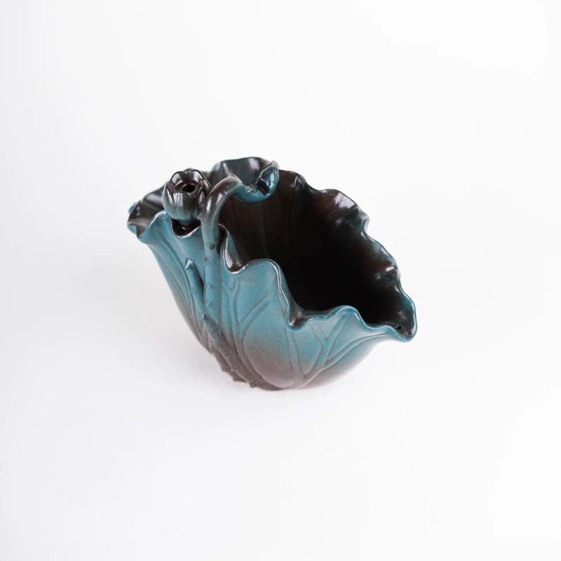 【五福香】残荷听雨陶瓷香插窑变 线香香插香炉 茶室 古典 香道器具