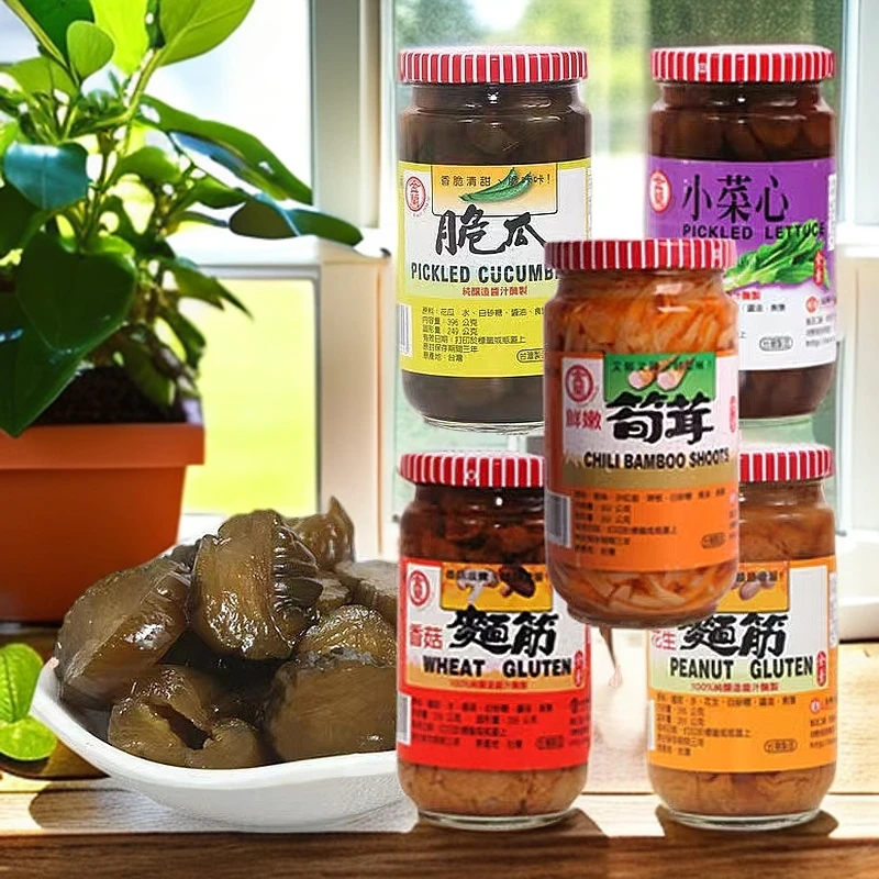 金兰中国台湾进口金兰脆瓜菜心花生面筋香菇面筋咸菜即食酱瓜拌饭