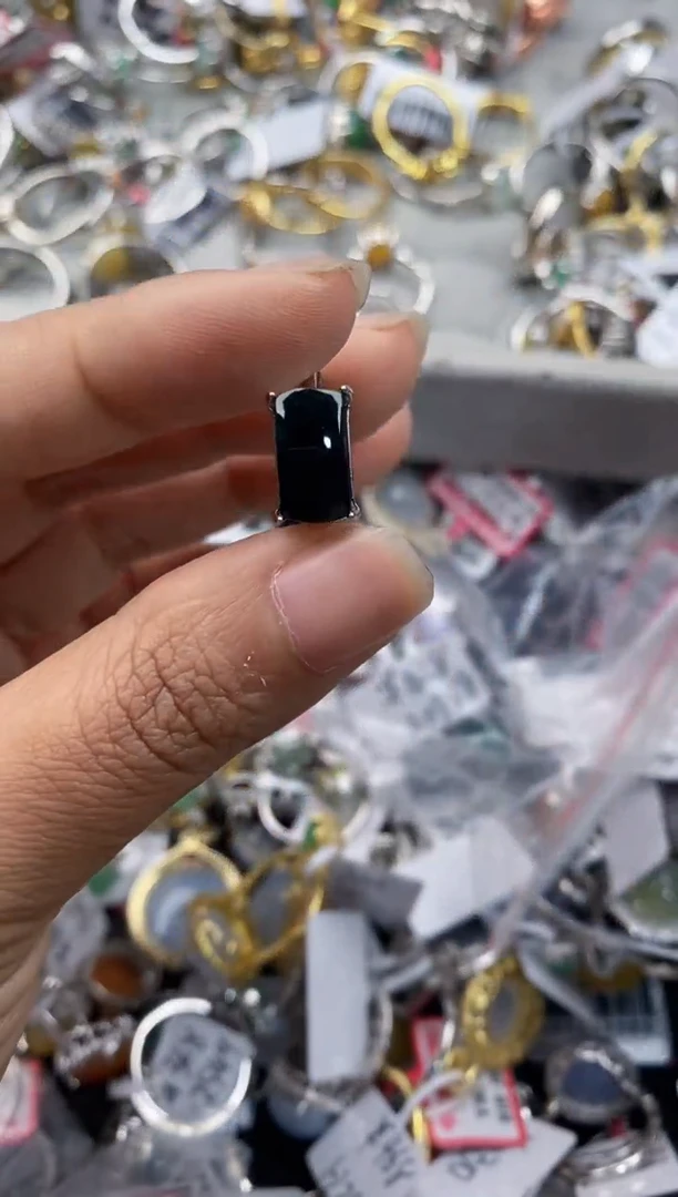 银S925镶嵌戒指翡翠222----6