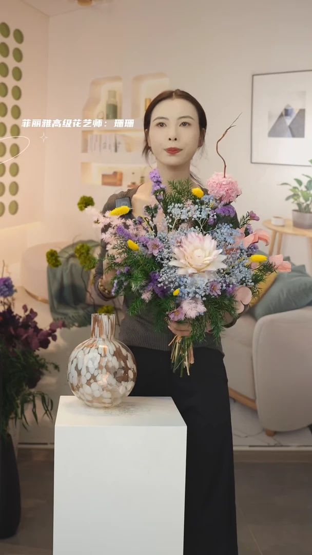 琉璃手工艺品：图片款单花束