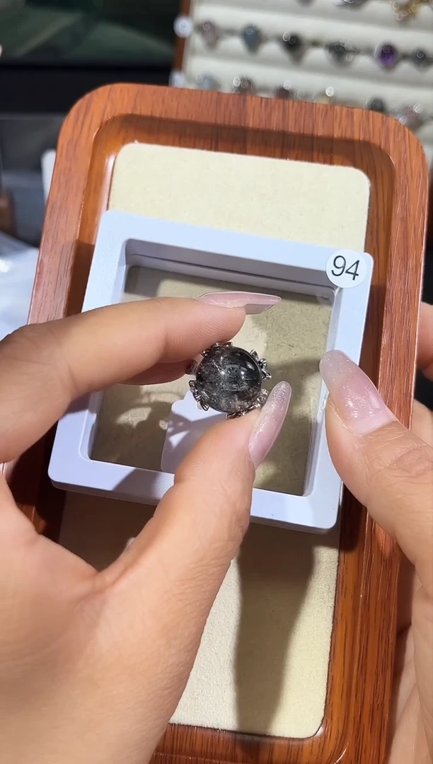 【闪购商品】烟晶戒指银S925镶嵌定制