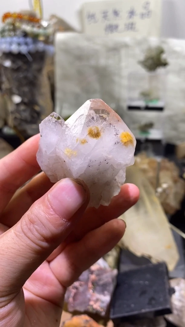 水晶珠宝半成品未镶嵌66号金口河高透莫奈花园