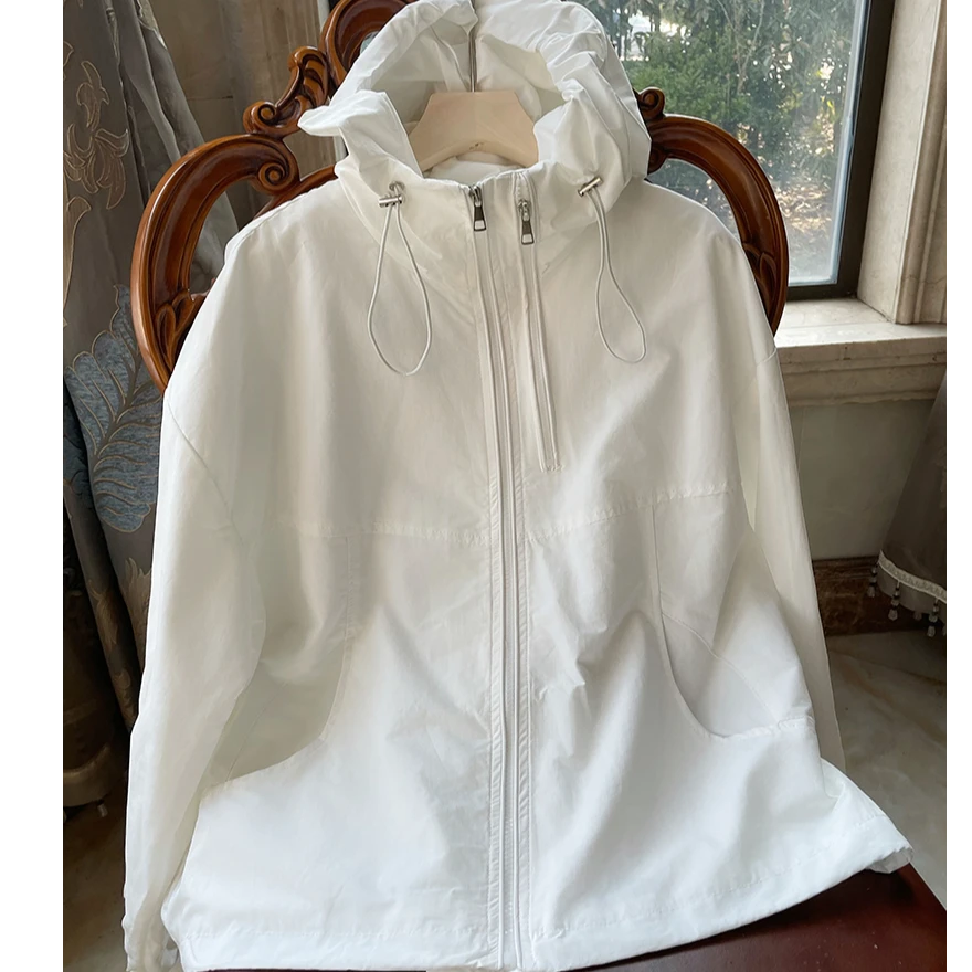 连帽冲锋衣外套女春夏新款宽松显瘦时尚百搭休闲外套防晒服WT5501