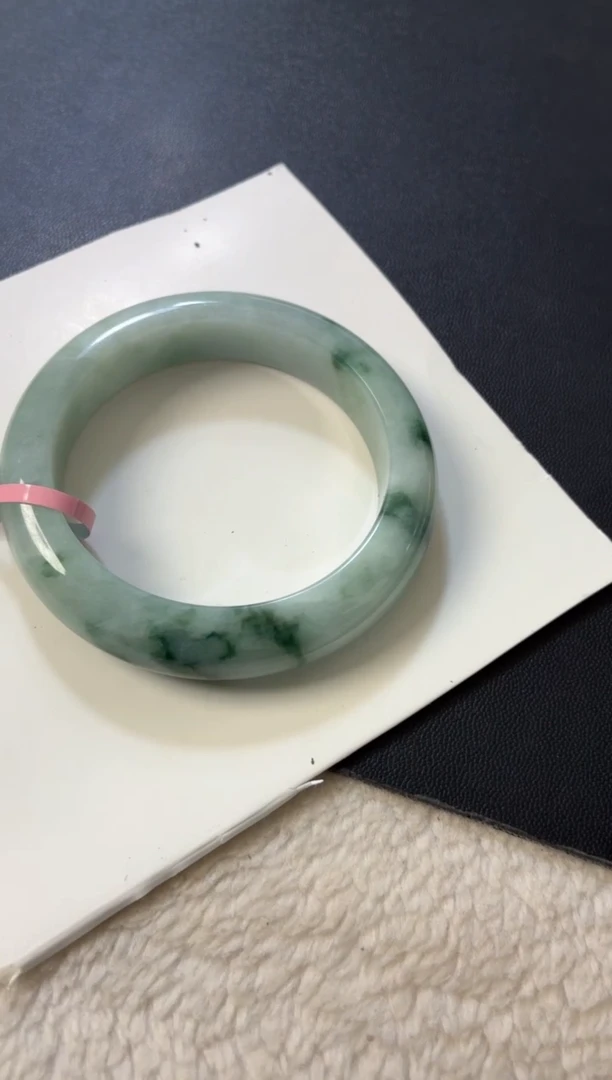 未镶嵌手镯翡翠灵动飘花  14号  53-55圈口