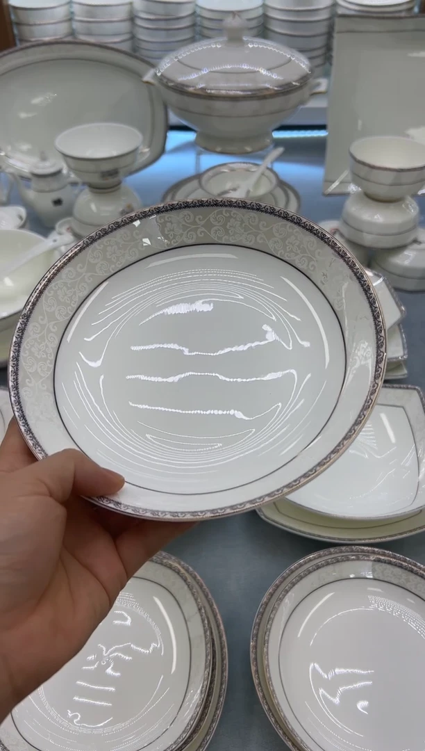 骨瓷玲珑8饭10个