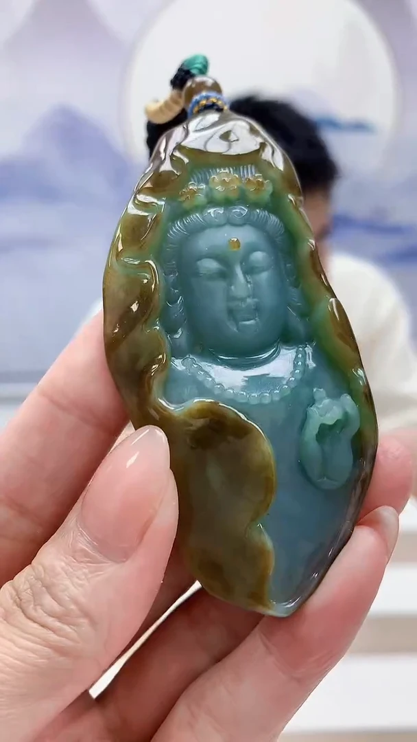 未镶嵌定制翡翠5028MM-毛货挂件111