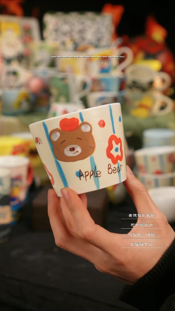 【闪购商品】摆件亲工手绘陶瓷-