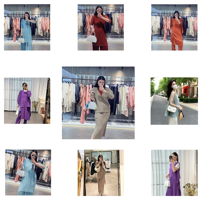 【萌萌专属】三宅褶皱系列上衣裤子慵懒设计极简风格女