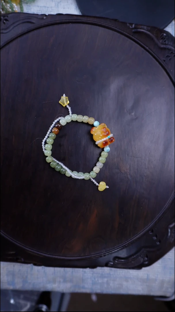 琥珀颈饰未镶嵌多样性发一