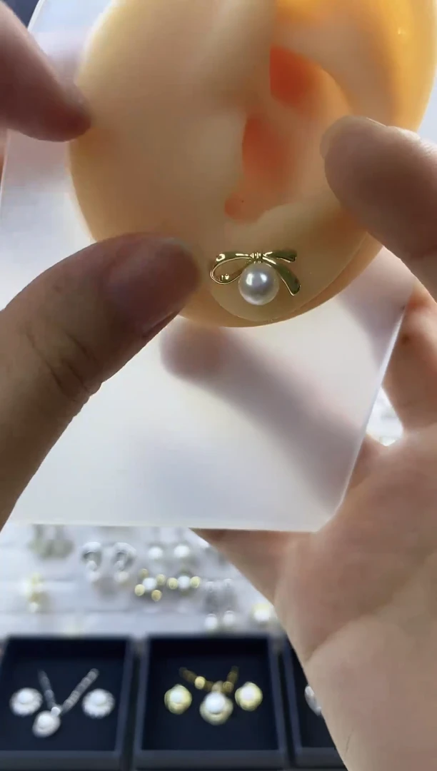 合金耳饰淡水珍珠93