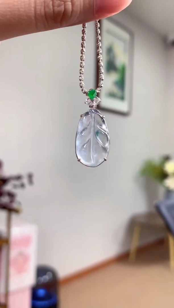 吊坠(不含链)18K金镶嵌翡翠Q294|9800