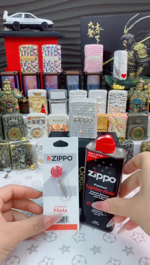 铜ZIPPO满钻星辰礼盒礼袋油火石礼包
