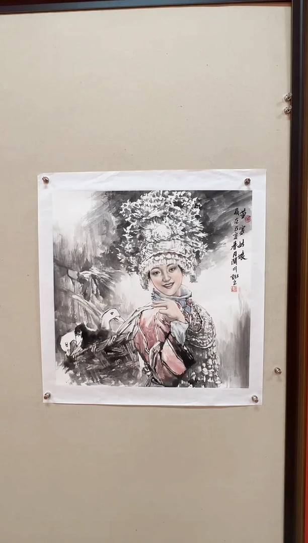 【闪购商品】绘画贺润川-4平尺-人物国画-Yz