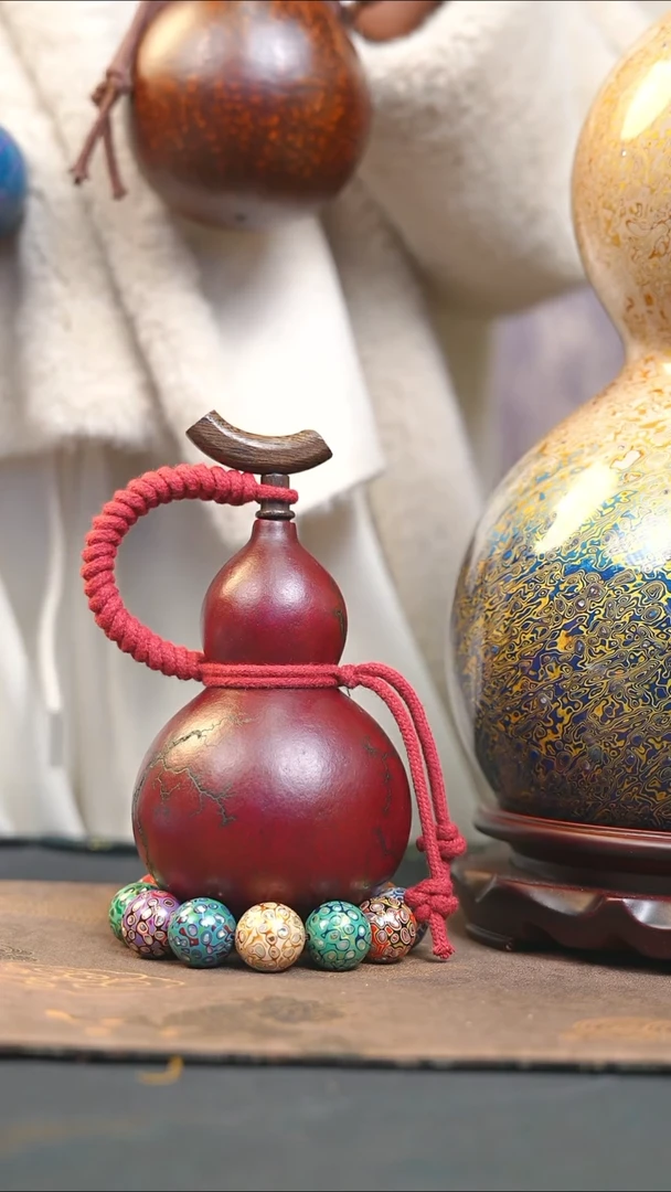 【闪购商品】XD256大漆酒葫芦不包手串及旋转底座