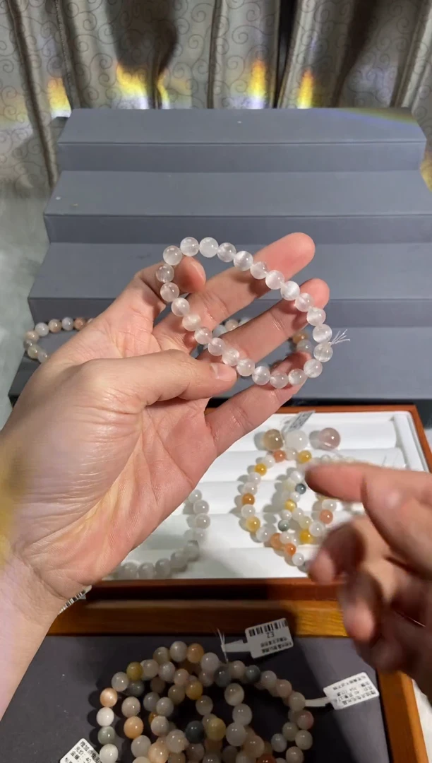 未镶嵌手链水晶兔毛水晶-4号-7咪+