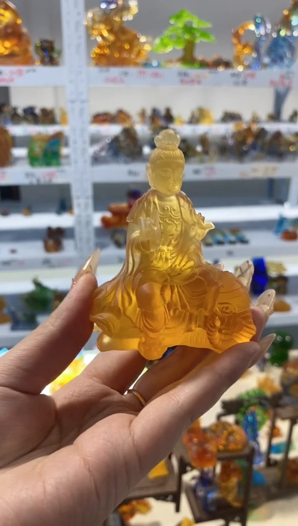 手工艺品琉璃普贤 古法琉璃 全品 不退不换