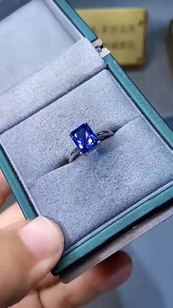 【闪购商品】蓝宝石戒指银S925镶嵌154