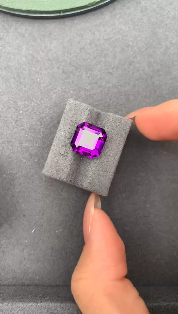 未镶嵌珠宝半成品紫晶5.6ct紫水晶  FH  定制
