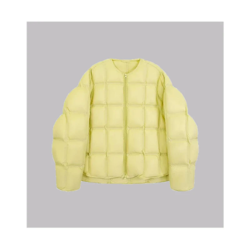 【 Shaw Eleven】2024 冬季百搭时尚  蓬蓬圆领90白鸭绒羽绒服88889