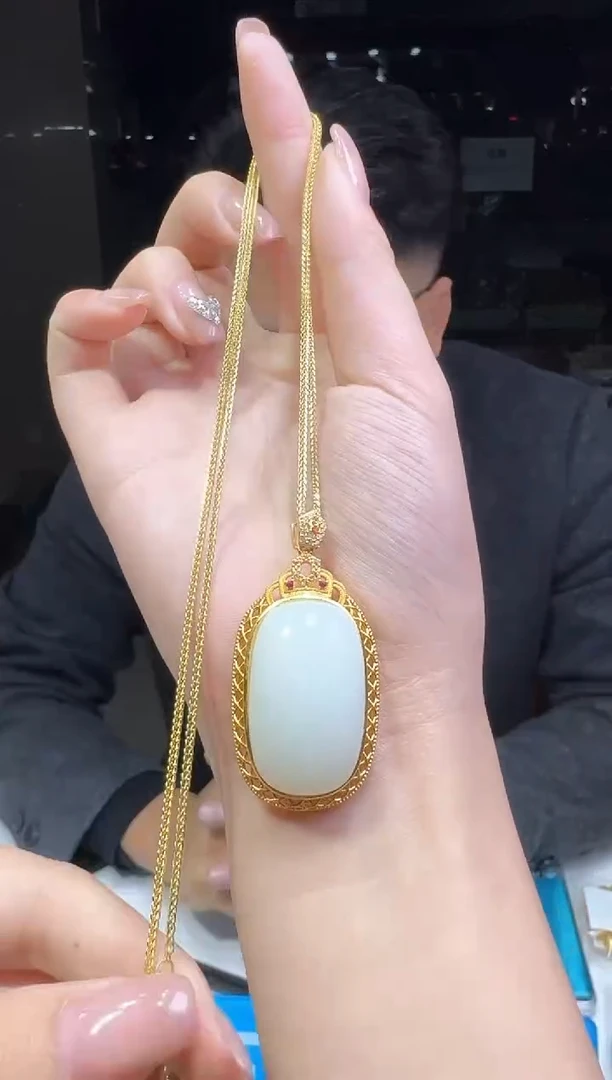 【闪购商品】和田玉颈饰银S925镶嵌多样性发一件 019