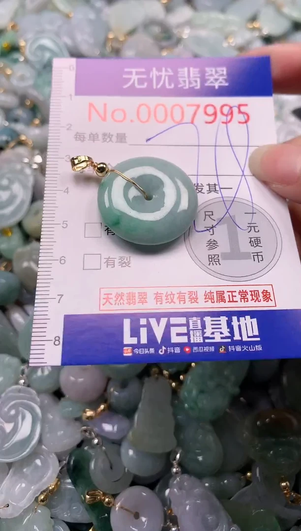 翡翠未镶嵌吊坠(不含链)7995