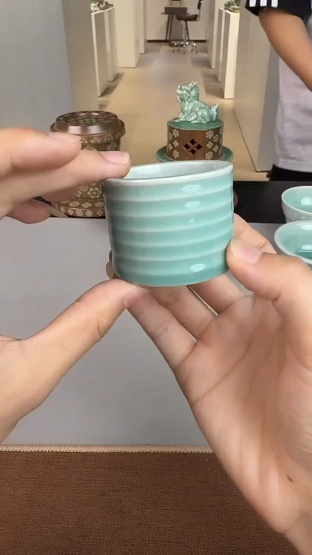 青瓷手工茶器包邮