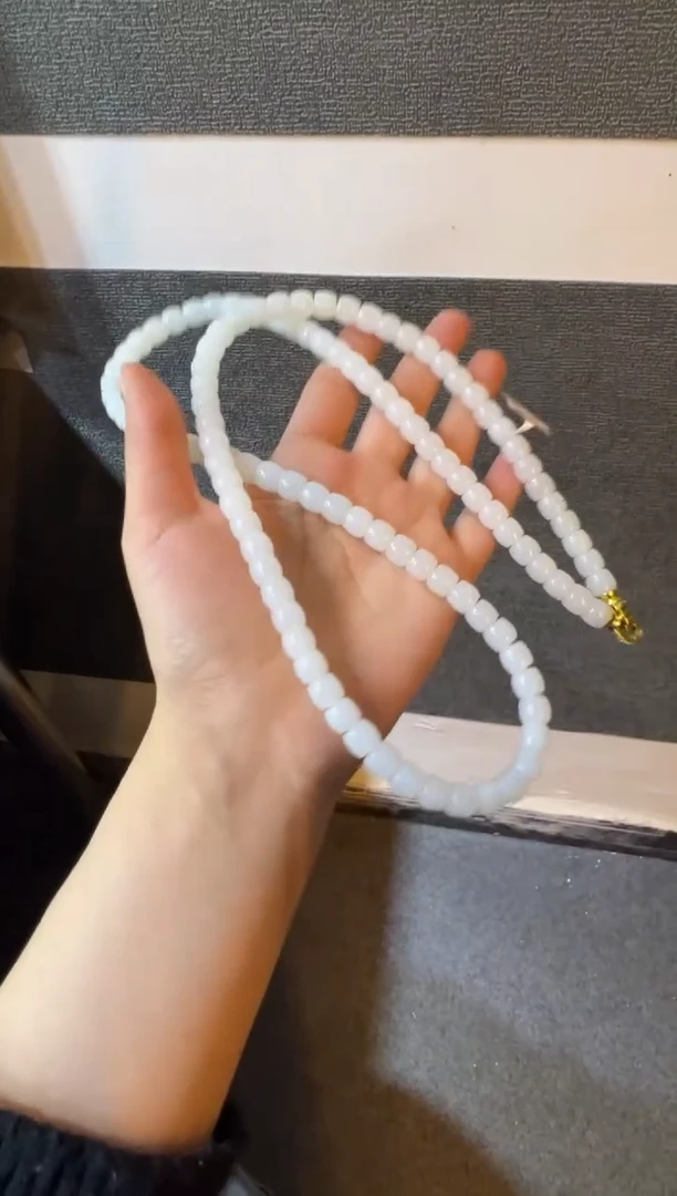 未镶嵌手串和田玉天泰白玉长串（产地直发）