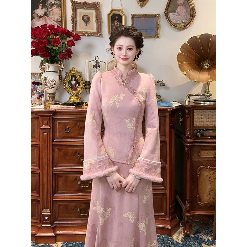 专场现货一生罗曼【小粉蝶】新中式国风上衣女气质温婉衬衫Y5642