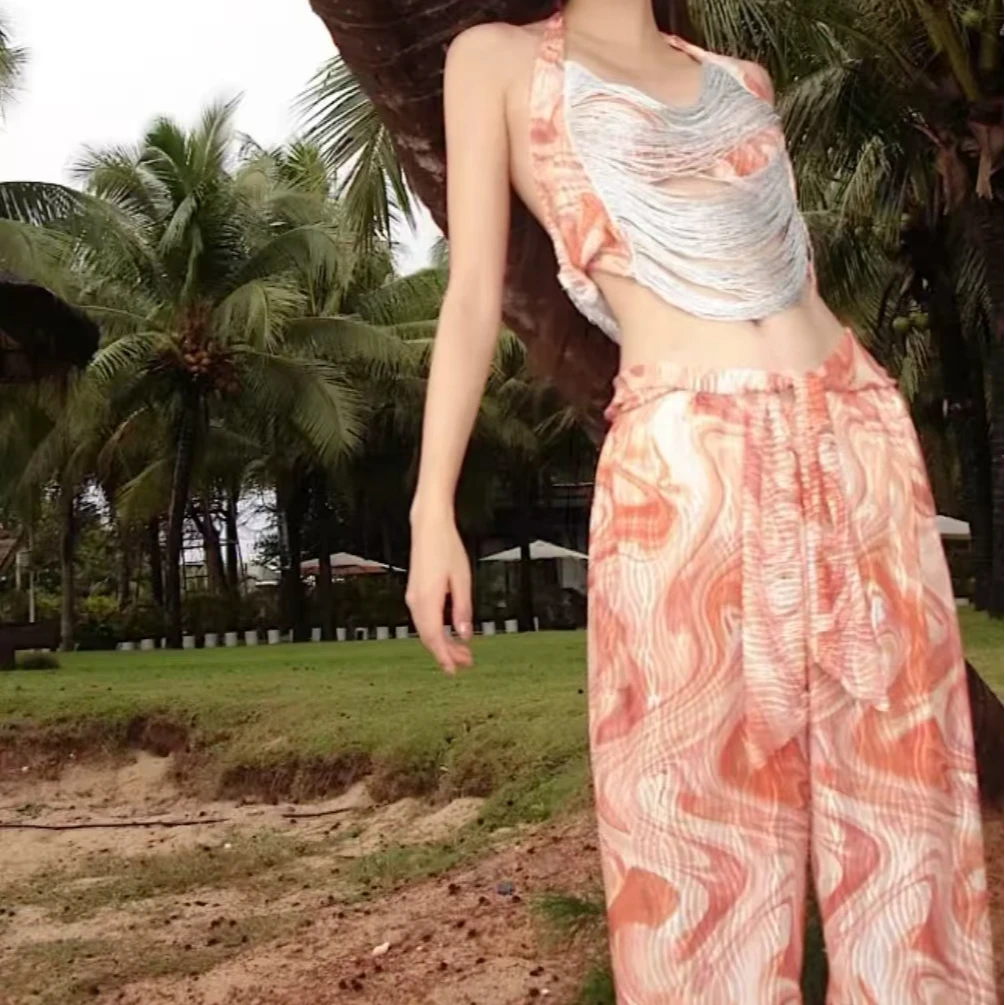 织女star新款比基尼四件套泳衣女式BIKINI性感钢托度假游泳装