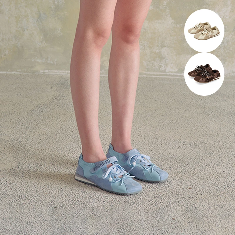 25年春季新款运动方头休闲芭蕾真皮玛丽珍时尚单鞋