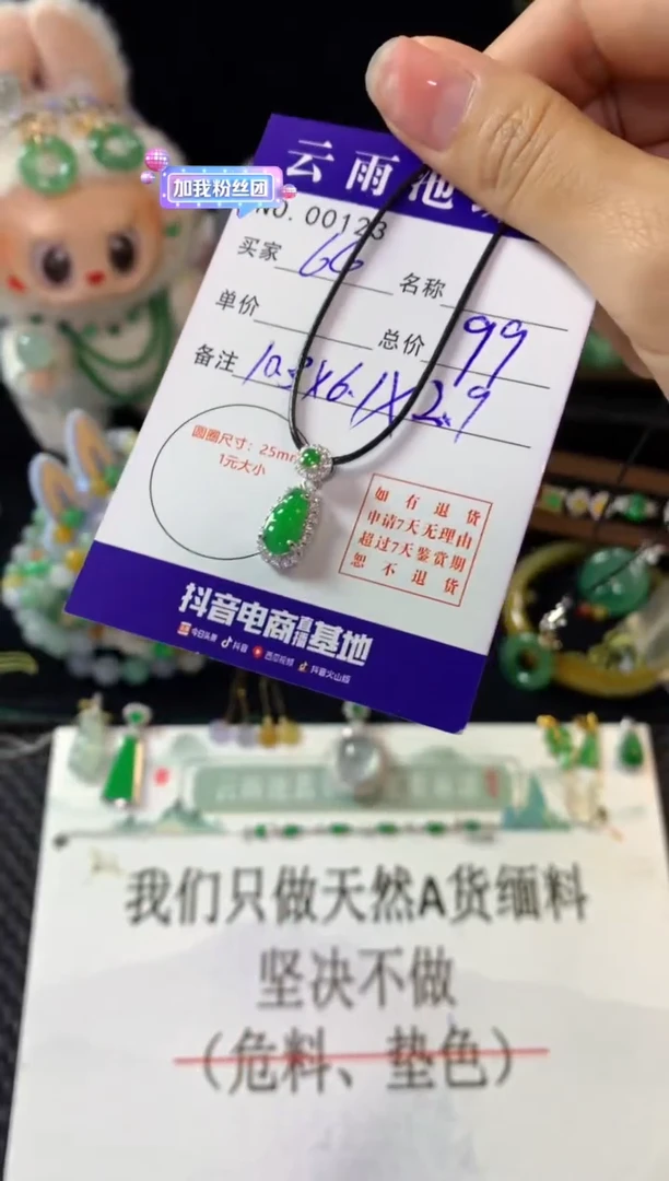 翡翠银S925镶嵌颈饰1****1翡翠