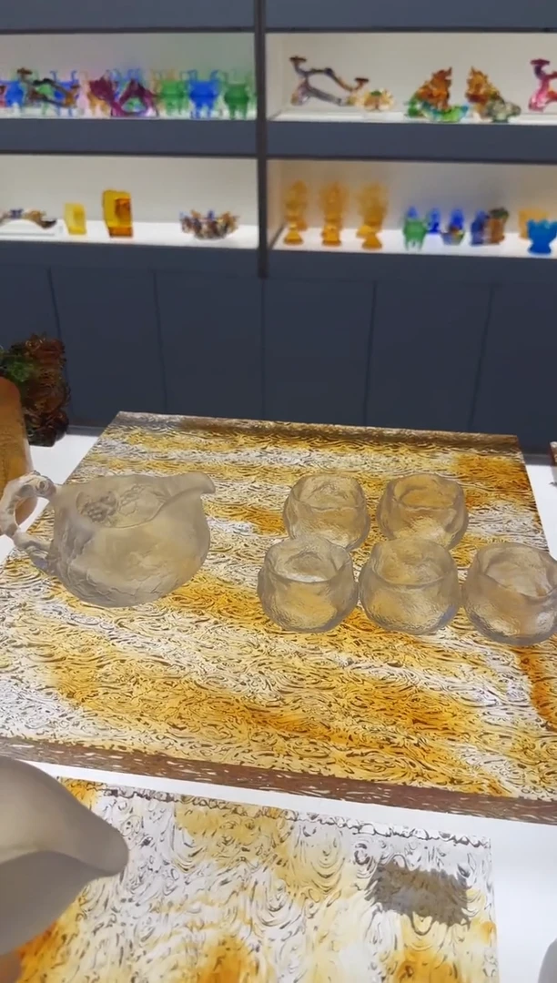 手工艺品琉璃呱呱来财公道加五个口杯