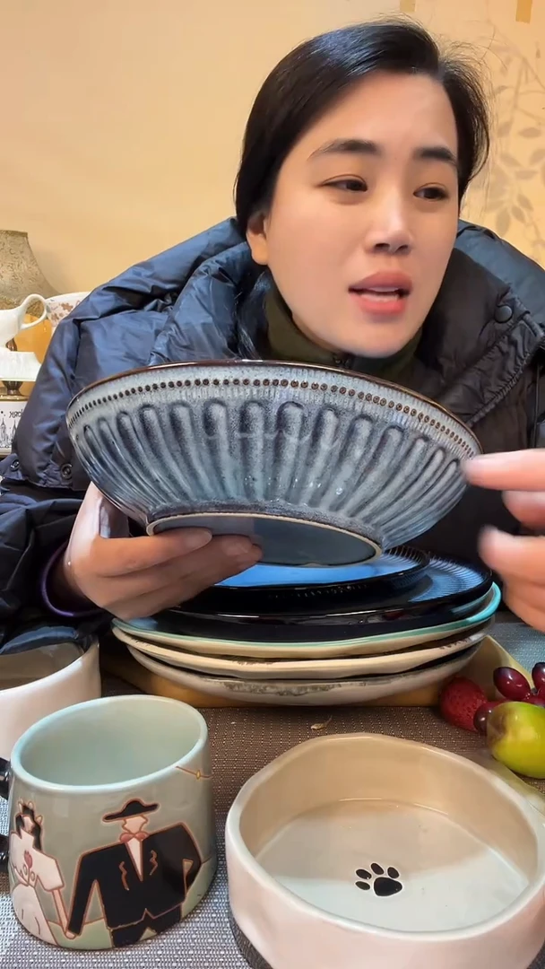 【闪购商品】瓷片8.5英寸碗  微瑕介意勿拍