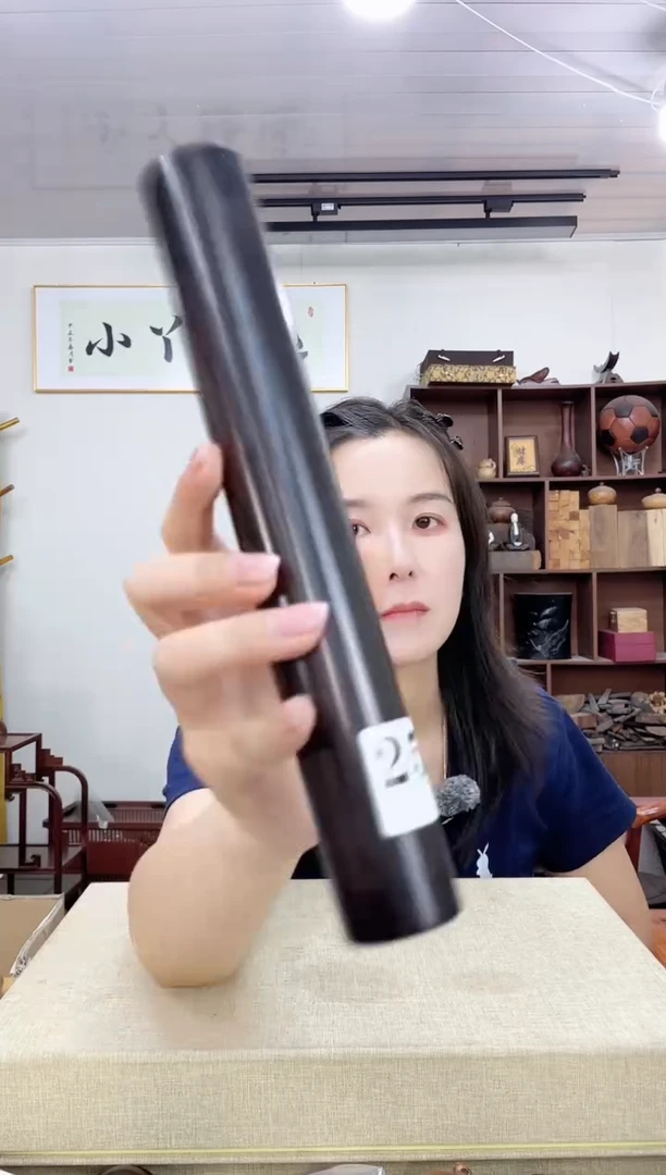 乌木类端景台254紫光檀线香桶50g木木