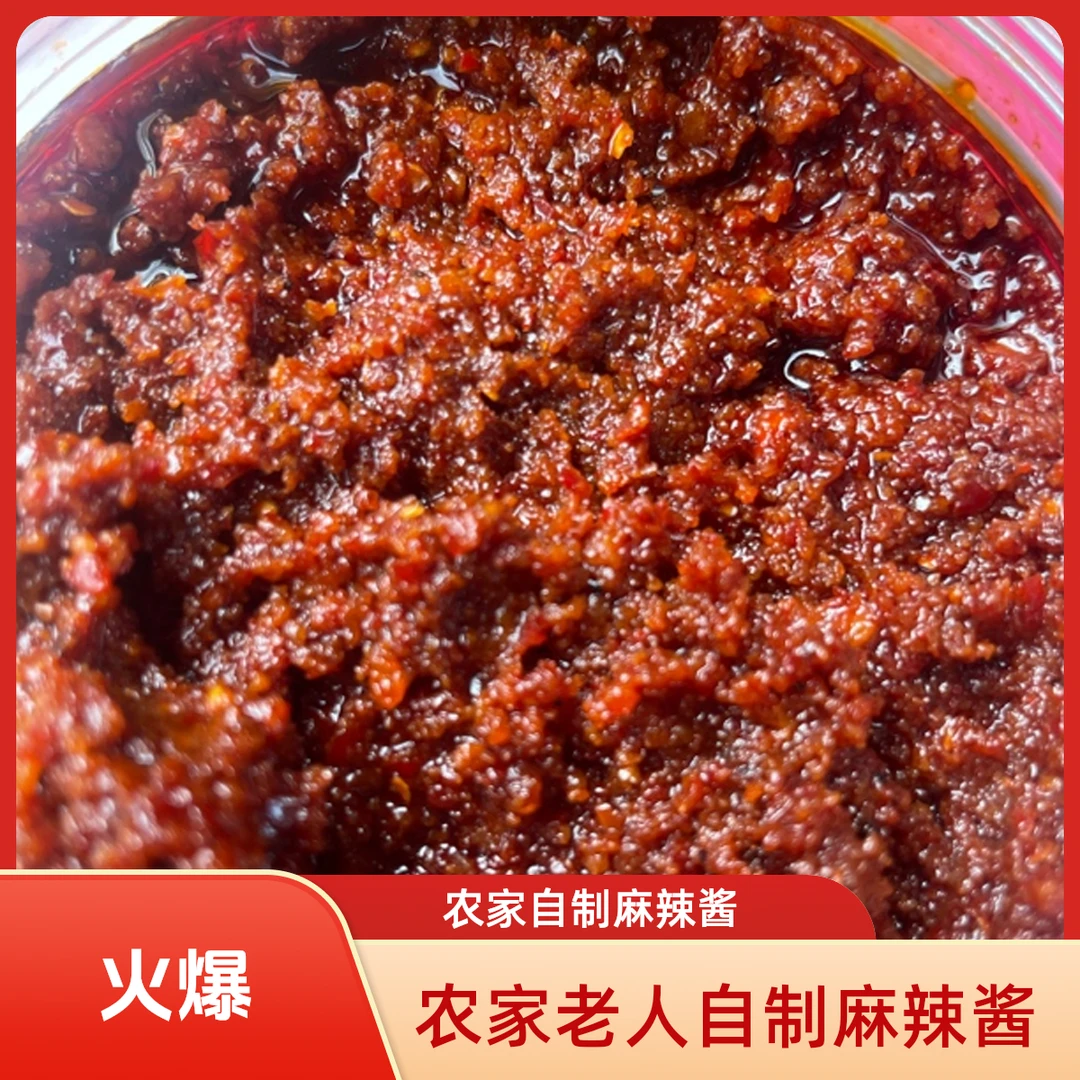 【农家自制老人做的麻辣酱】瓶装650g包邮到家