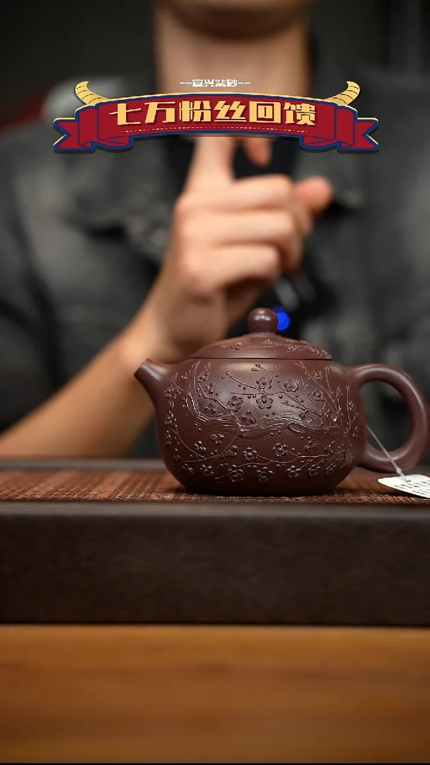 茶壶紫砂宜兴原矿 紫砂手工紫砂壶容量300cc