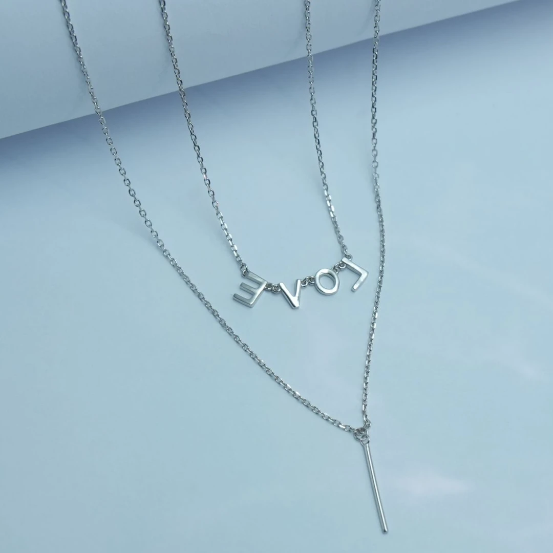 黄铜项链 简约镶钻项链女时尚轻奢小众设计字母项链显气质 高级感