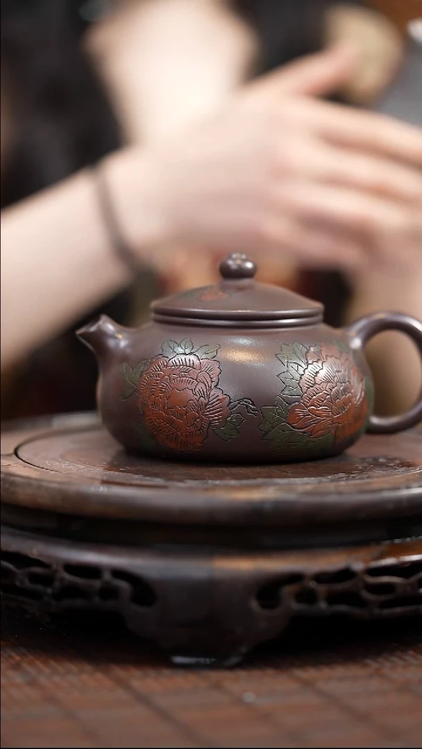 茶壶紫砂宜兴紫砂岁颐传砂原矿全手12