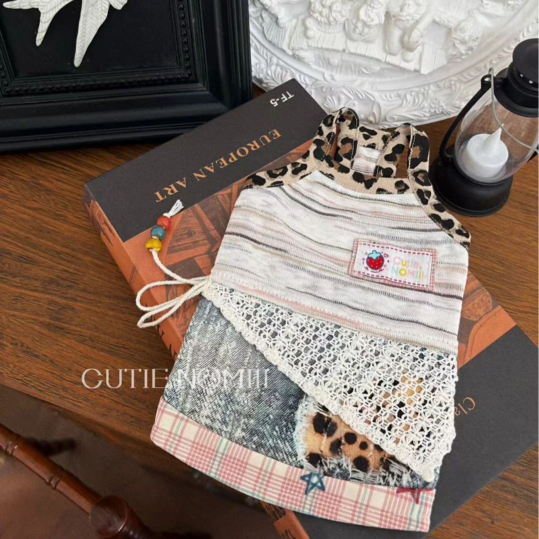 CUTIE NOMIII 早秋款涩谷潮酷豹纹辣妹裙 狗狗衣服裙子马尔济斯