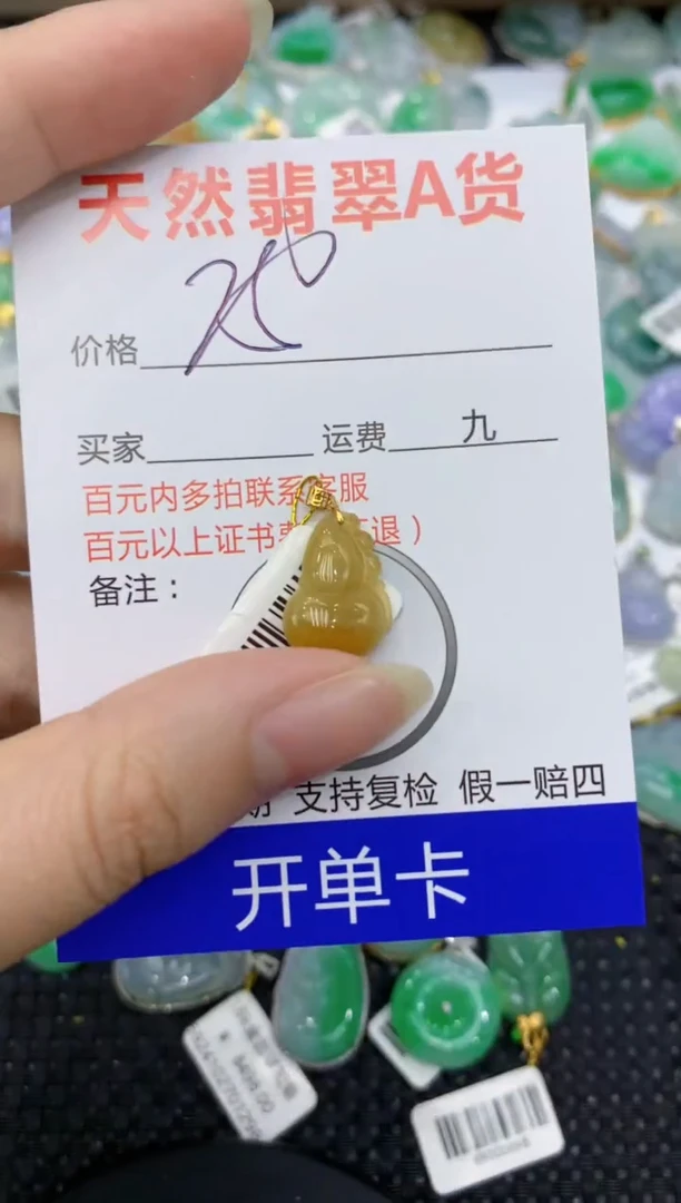 【闪购商品】翡翠颈饰18K金镶嵌8888888888