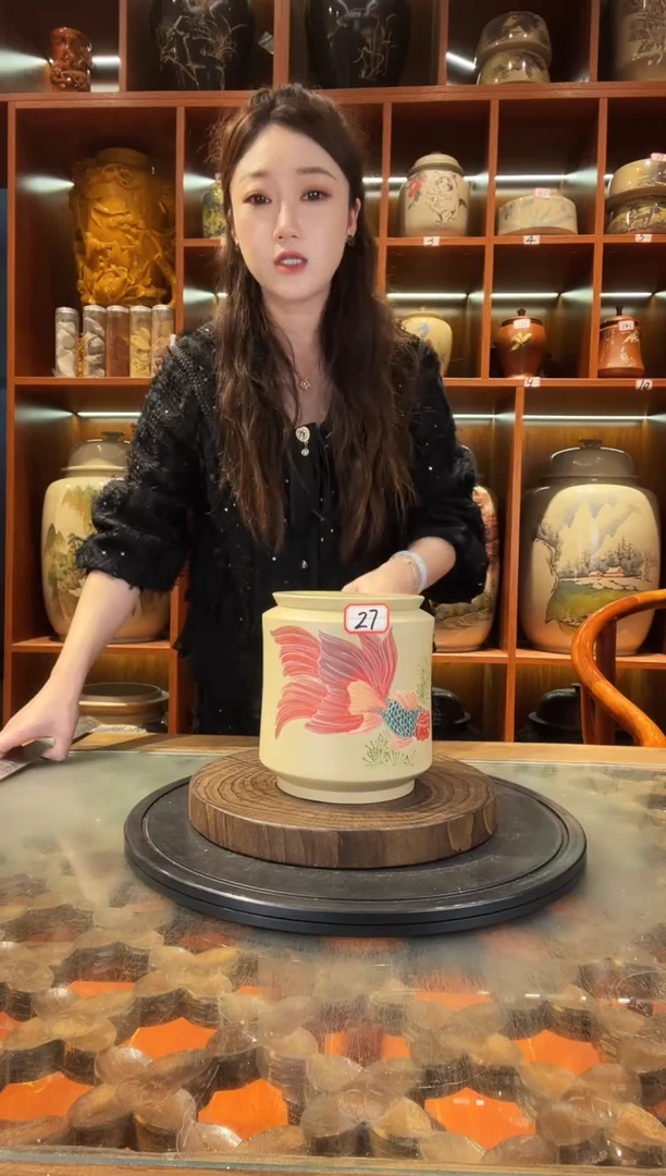 罐李正龙作品白泥小茶罐@27