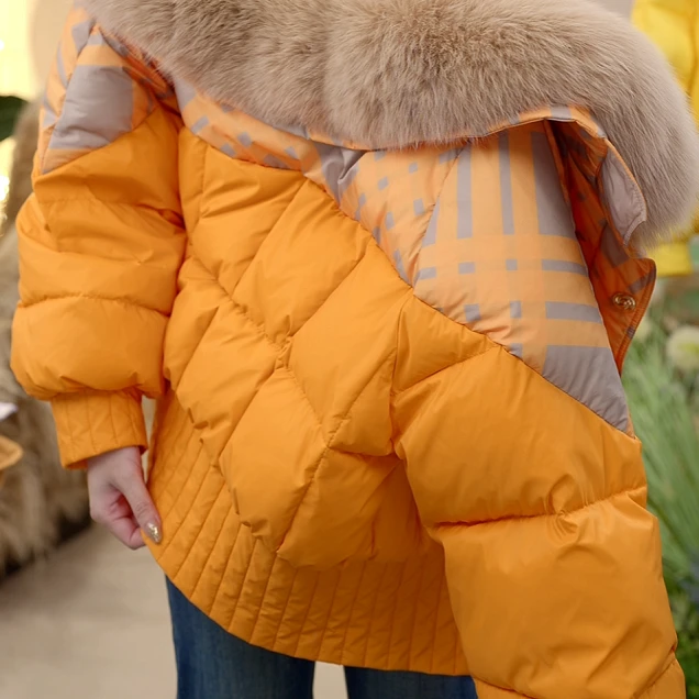 【JY】可拆卸洋气时尚百搭保暖纯色冬季保暖大毛领